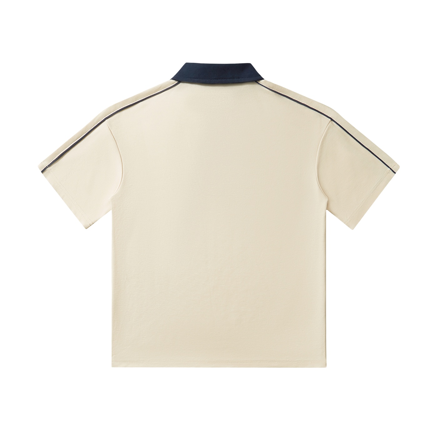 Contrast Collar Short-Sleeve Polo Shirt - Image 4