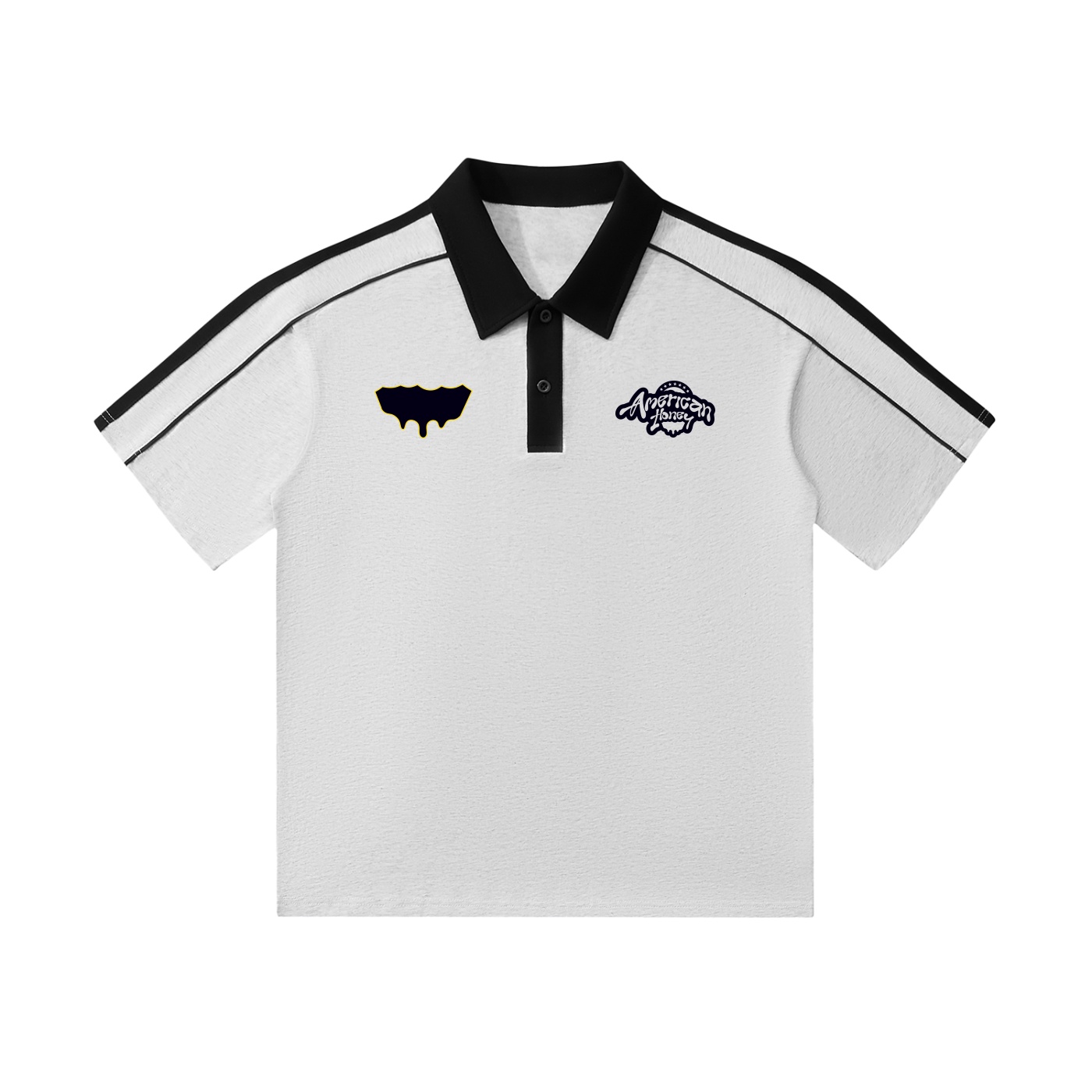 Contrast Collar Short-Sleeve Polo Shirt