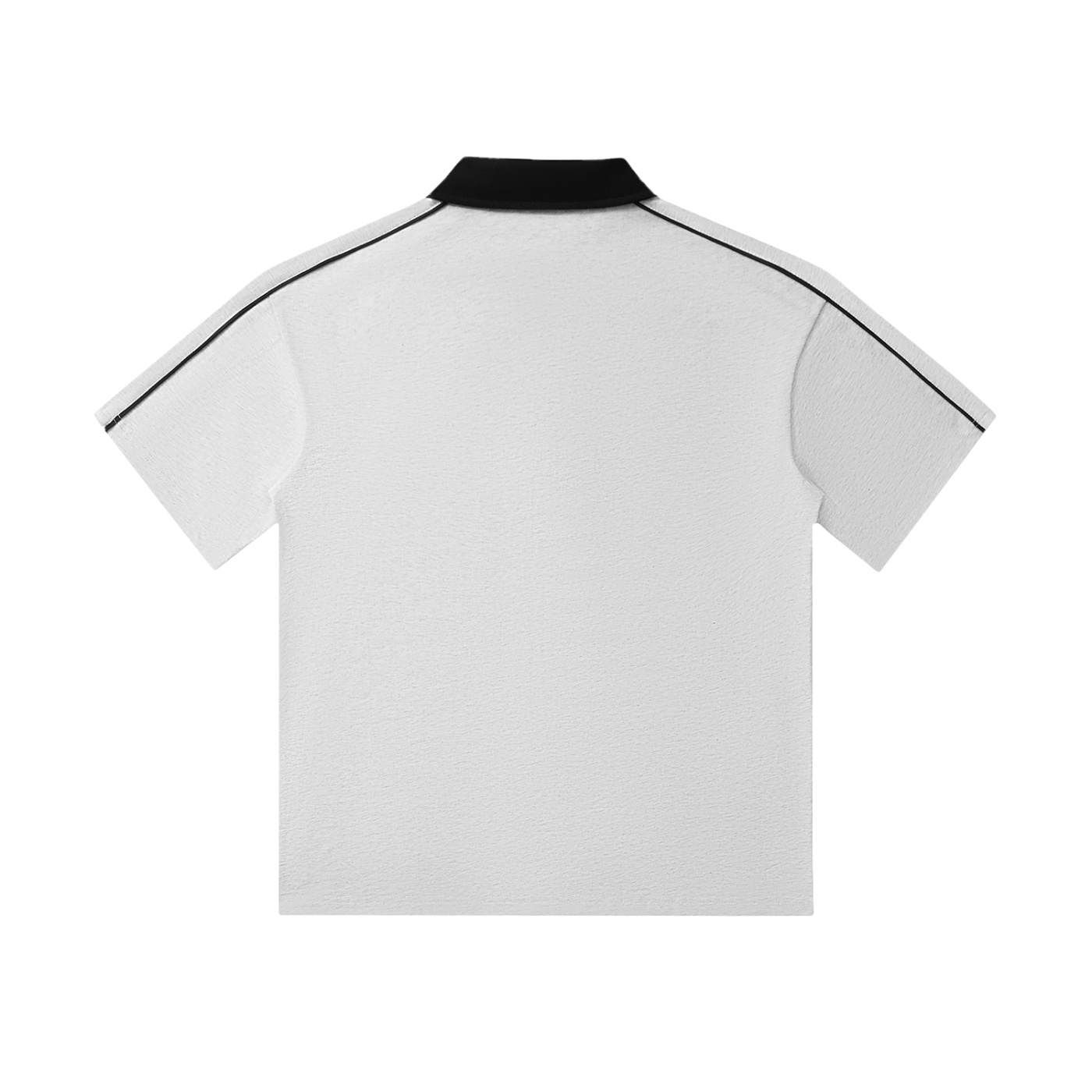 Contrast Collar Short-Sleeve Polo Shirt - Image 2