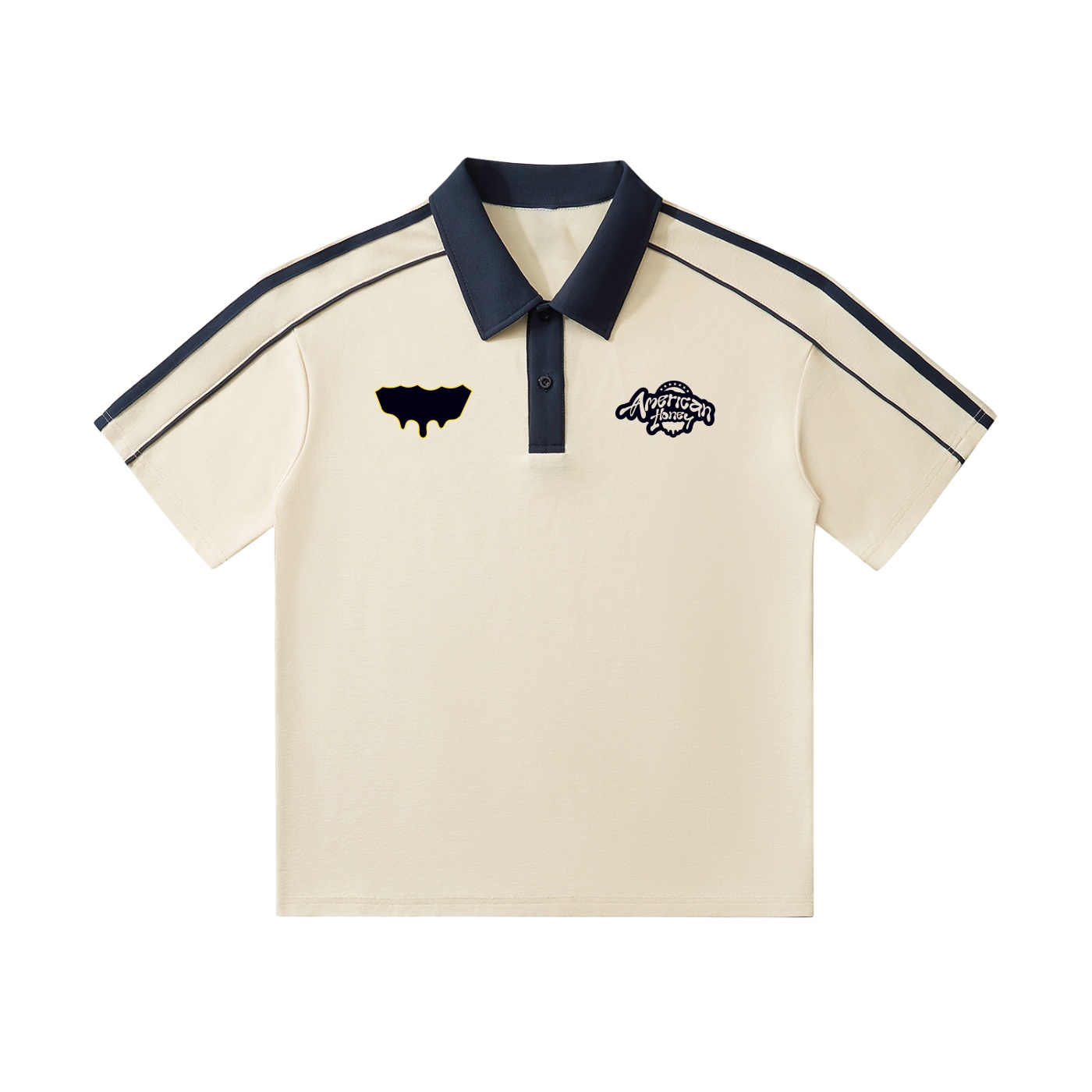 Contrast Collar Short-Sleeve Polo Shirt - Image 3
